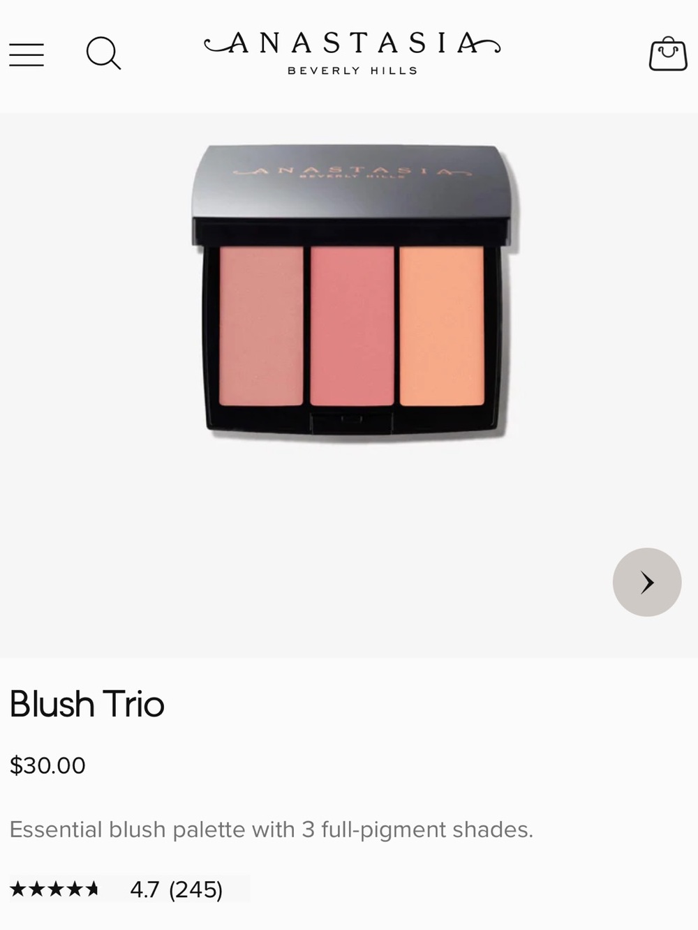Anastasia Beverly Hills Blush Trio Peachy Love — Peach, Coral, Rose